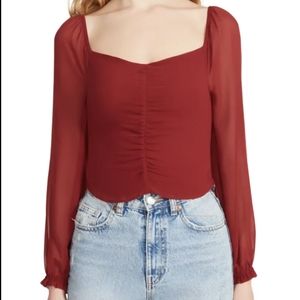 BB Dakota by Steve Madden Women's Don't Ruche Me Too in Maroon, Size Medium